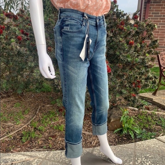 NWT G-STAR High Rise Fold Cuff Straight Leg Jeans - Picture 7 of 15
